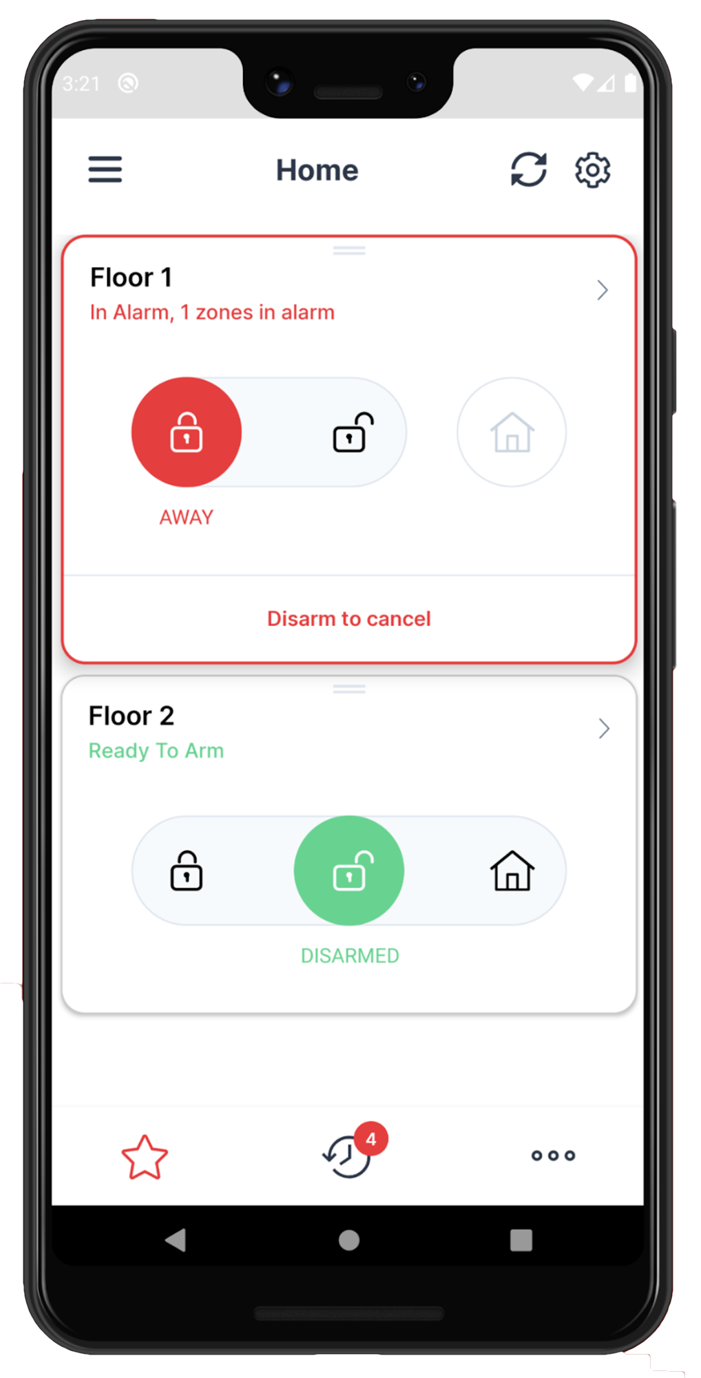 rcontrol app in smartphone